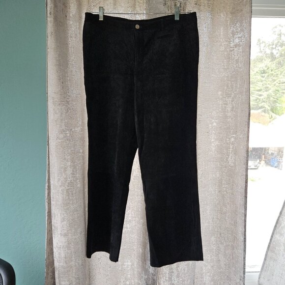 Lilly Pulitzer Washable Black Suede Pants Size 14 - Picture 1 of 9